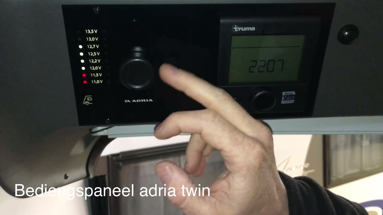 Bedieningspaneel Adria twin buscamper