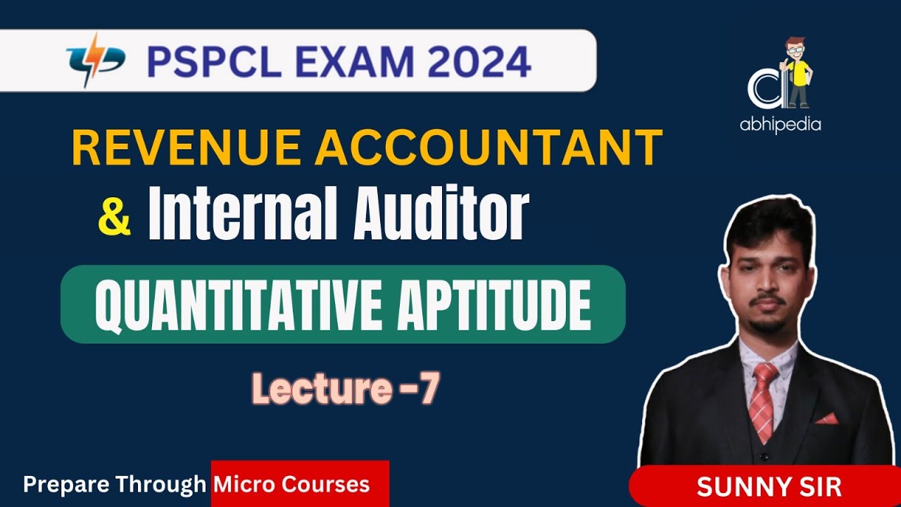 PSPCL Exam 2024 | RA / IA | Quantitative Aptitude | Pipe and cisterns | Lecture 7 | by abhipedia