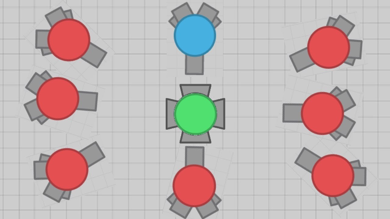 Diep.io 4 Teams - 9 Boosters Takeover, Solo Gameplay and fails
