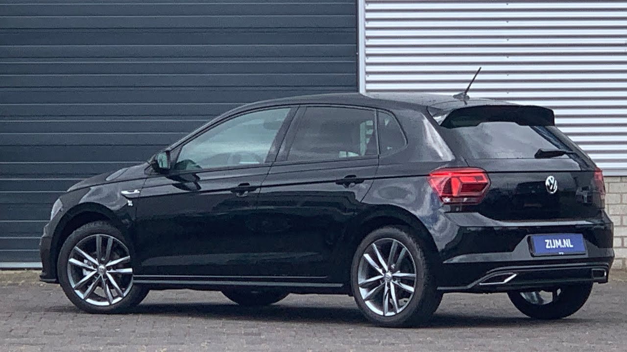 Volkswagen NEW Polo R-line 2020 in 4K Deep Black 17 inch Pamplona Dark- walk around & detail inside