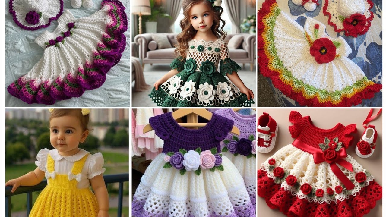 Most beautiful &cute crochet baby dress disgin ideas 2026😍😍