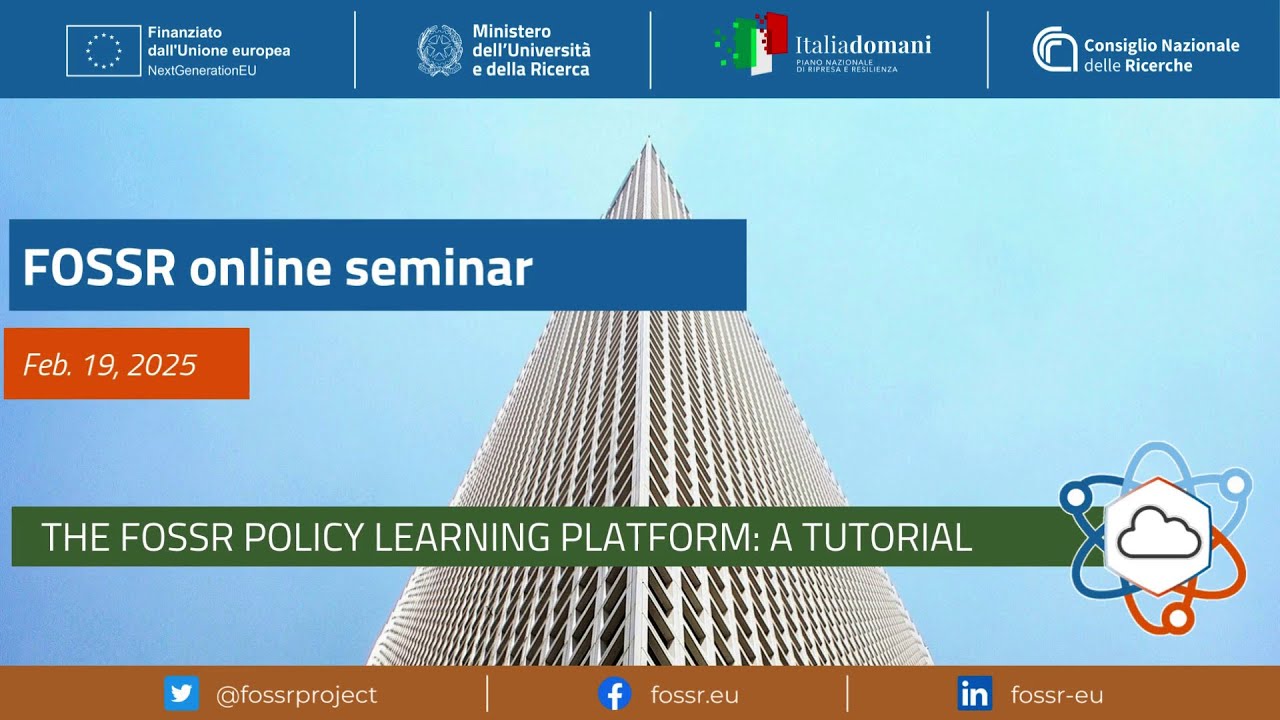 Online Seminar on the FOSSR Policy Learning Platform (PLP)