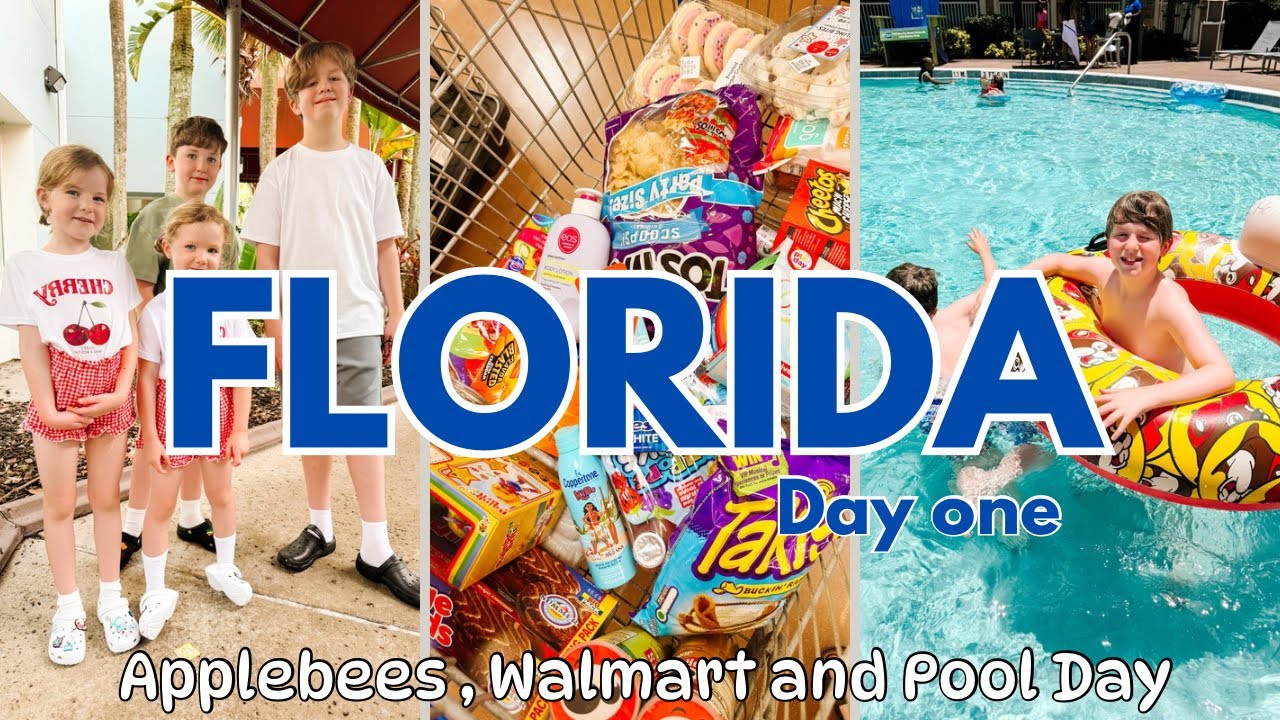Британцы в Walmart! Что мы купили? День первый во Флориде 🇺🇸 День бассейна и Applebees