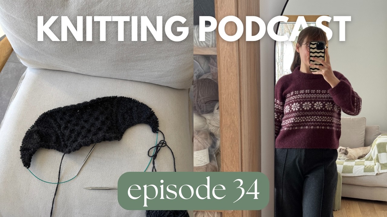 my finished xmas sweater, a new cast-on & sunday fibre co yarn! // a french knitter's podcast 34