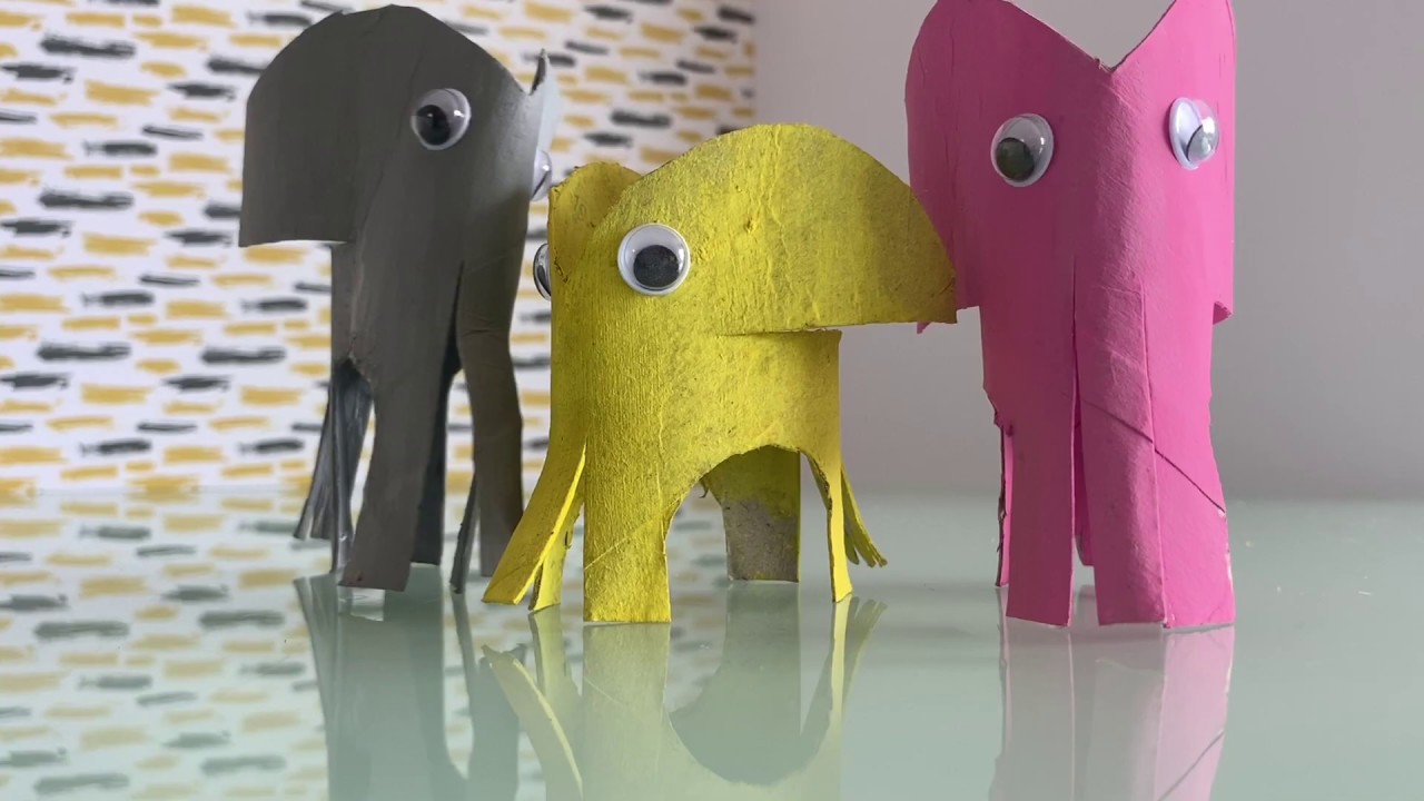 Éléphant 🐘 en rouleau de papier toilette DIY tuto bricolage facile et rapide