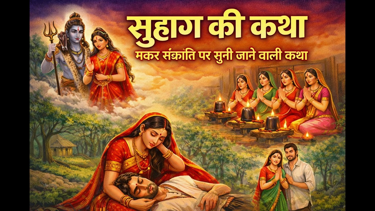 सुहाग की कथा#bhaktikatha # मकर संक्रांति पर सुननी जाने वाली कथा