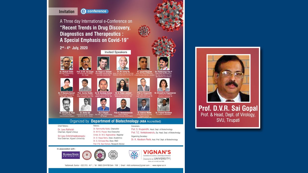 Dr.D.V.R.Sai Gopal's keynote lecture @ Int.e-Conference...COVID-19
