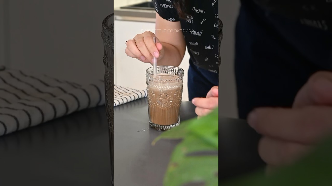 Healthy Cold Coffee #asmrfood #veganrecipes #coffee #coldcoffee #dates
