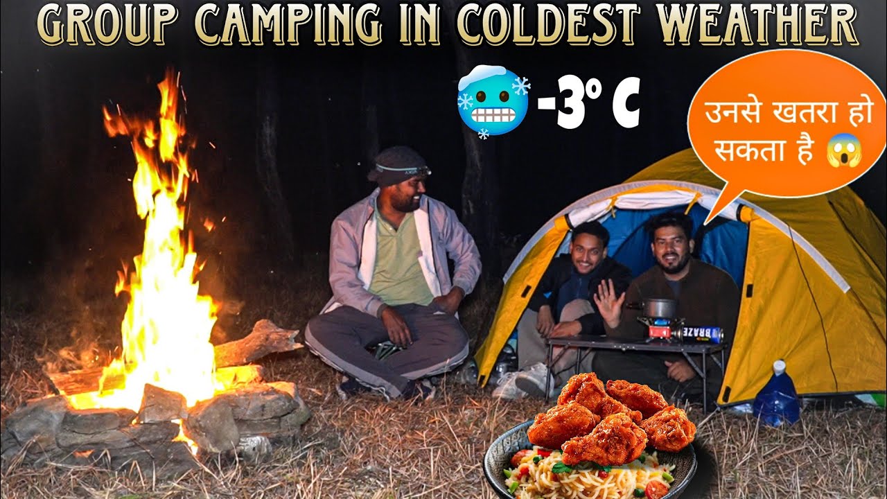 Group Jungle Camping In Coldest Weather | Camping In India #vlog