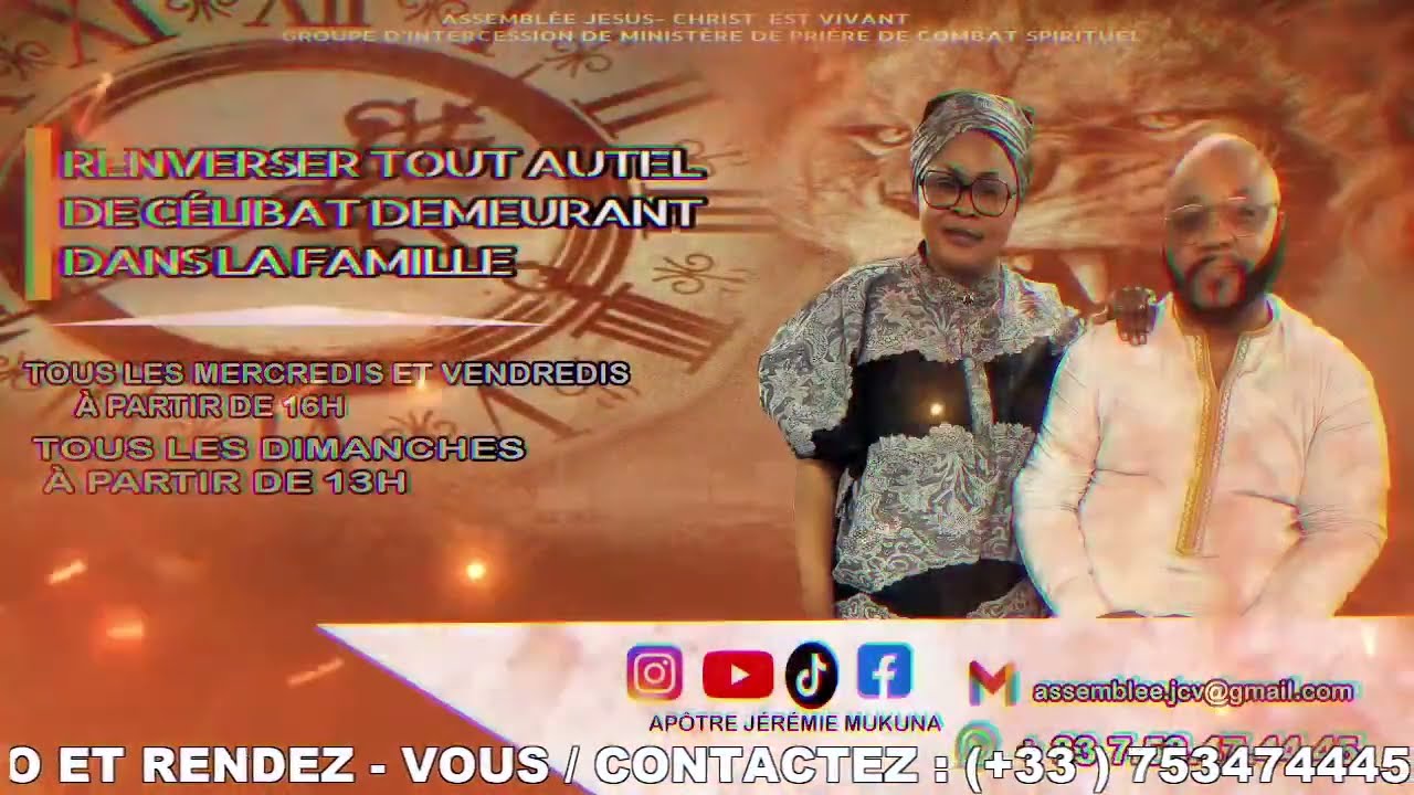 APÔTRE JÉRÉMIE MUKUNA : ARMÉE DE GUERRE / ARMÉ DE PRIÈRE D'INTERCESSION  06.02.2026