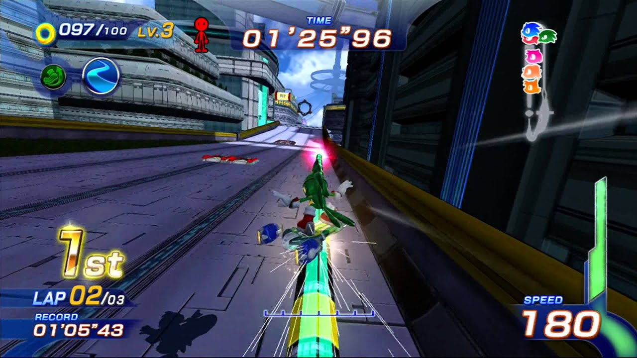 Sonic Free Riders: Metal City (Standard / Free Race) [1080 HD]