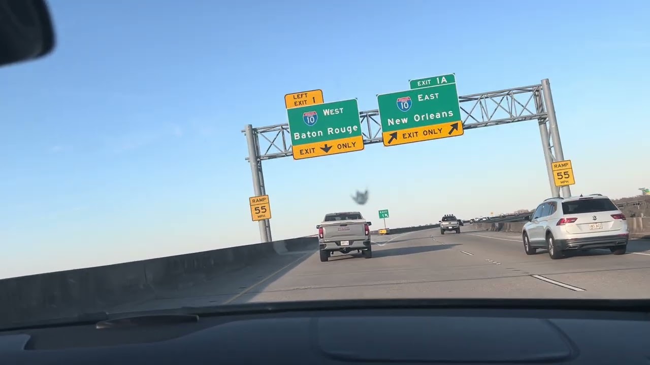 Interstate 10 - Louisiana (Exits 220 to 206) westbound 