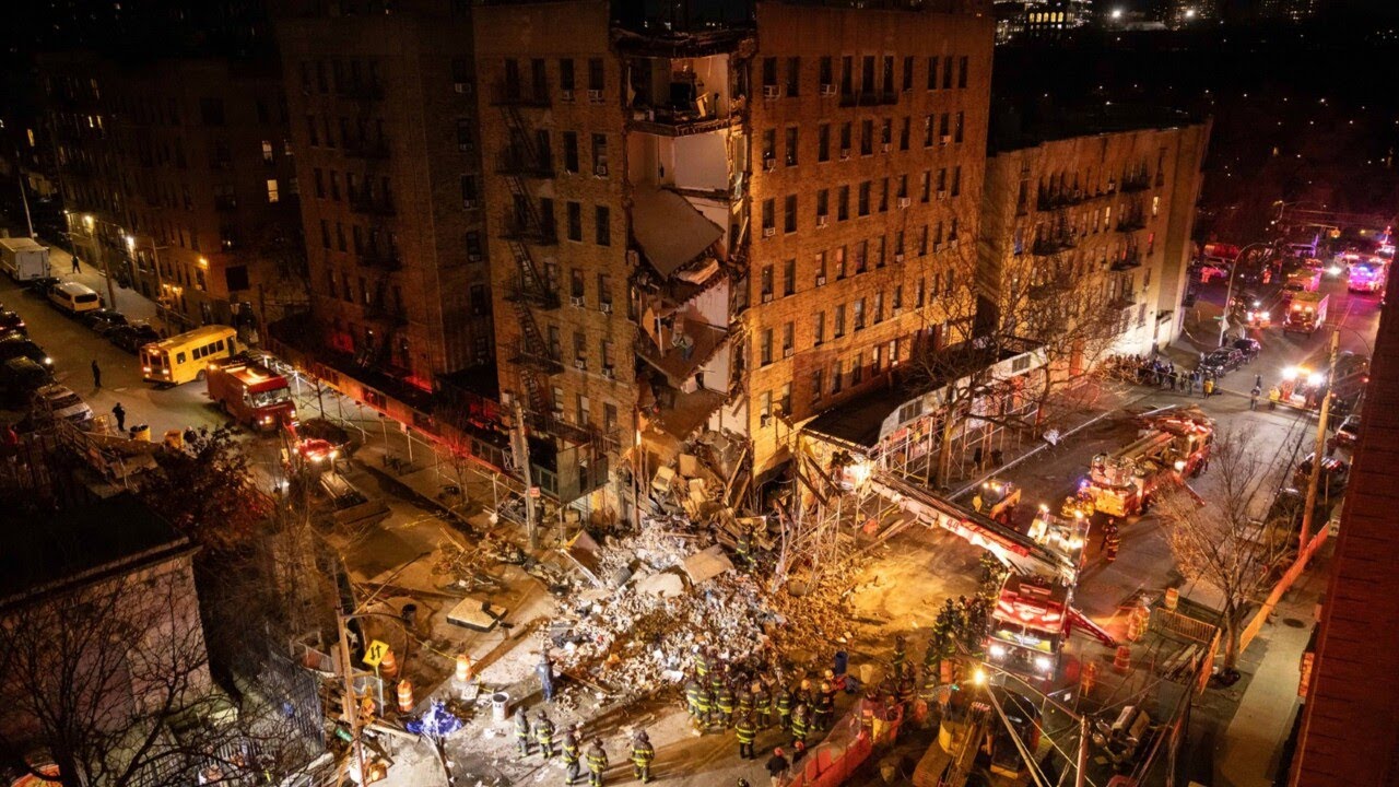 CCTV footage emerges of partial building collapse in the Bronx