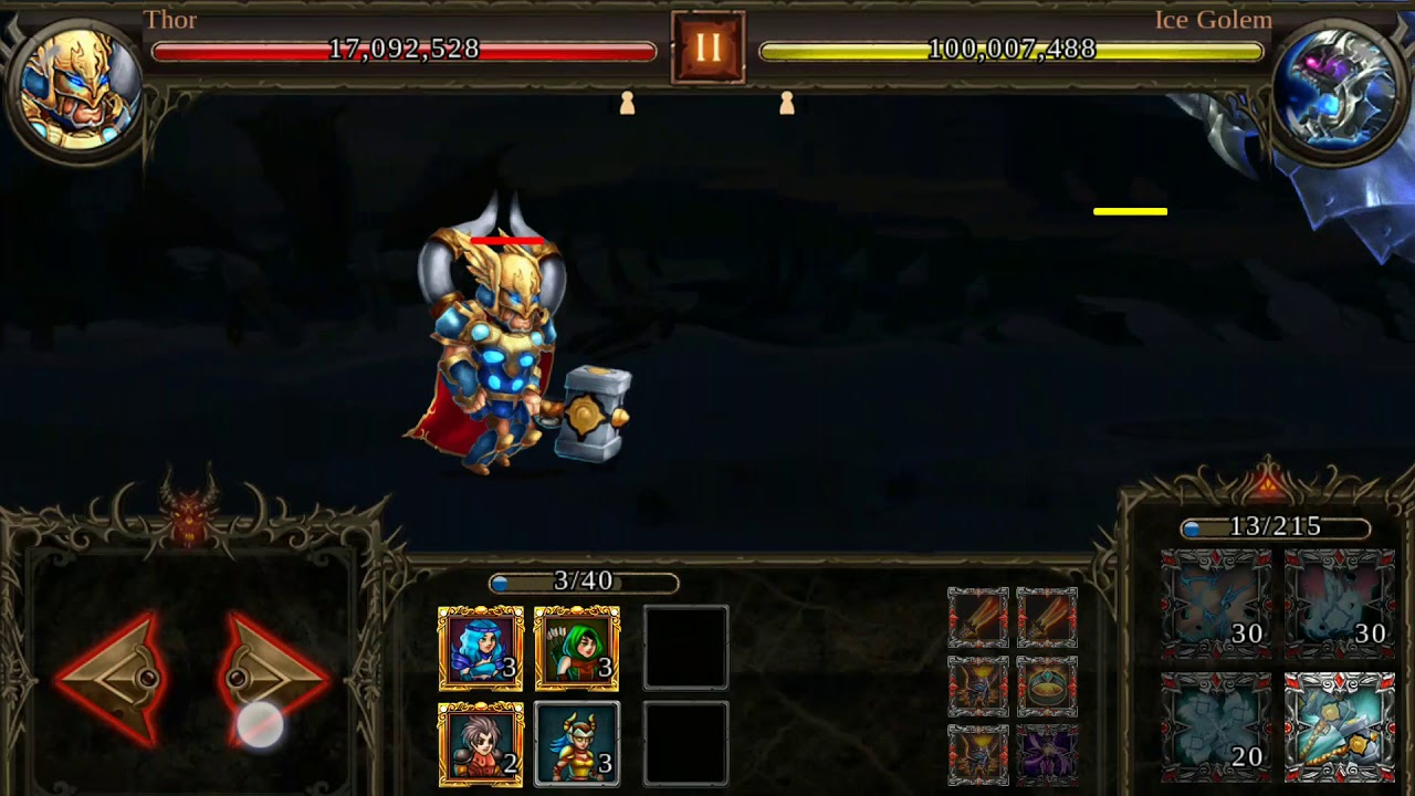 Epic heroes war. Super Boss.  Tor vs Ice Golem