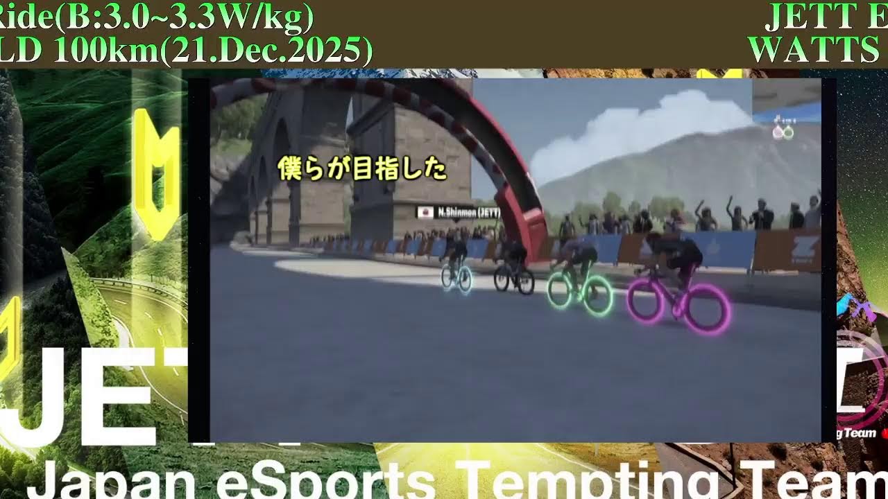 [JETT]-Zwift- JETT Base Ride(C) Twilight Harbor 10Laps 68.8km ^335m(19.De.2025)
