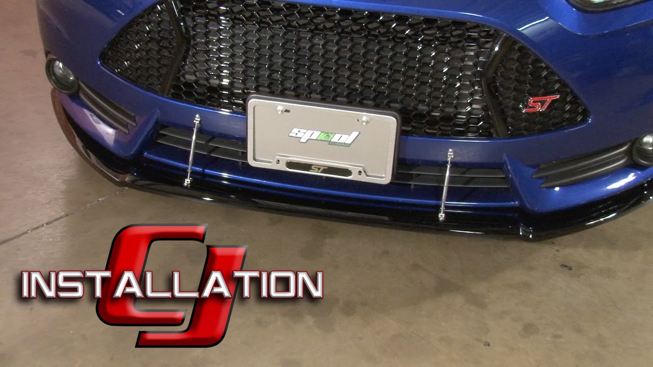Focus ST Street Scene Equipment Front Chin Spoiler Carbon Fiber 2013-2014 Installation