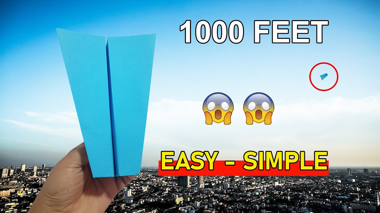1000 ФУТОВ✈️ Как сделать бумажный самолетик, который летает на расстояние 1000 футов, шаг за шаго...