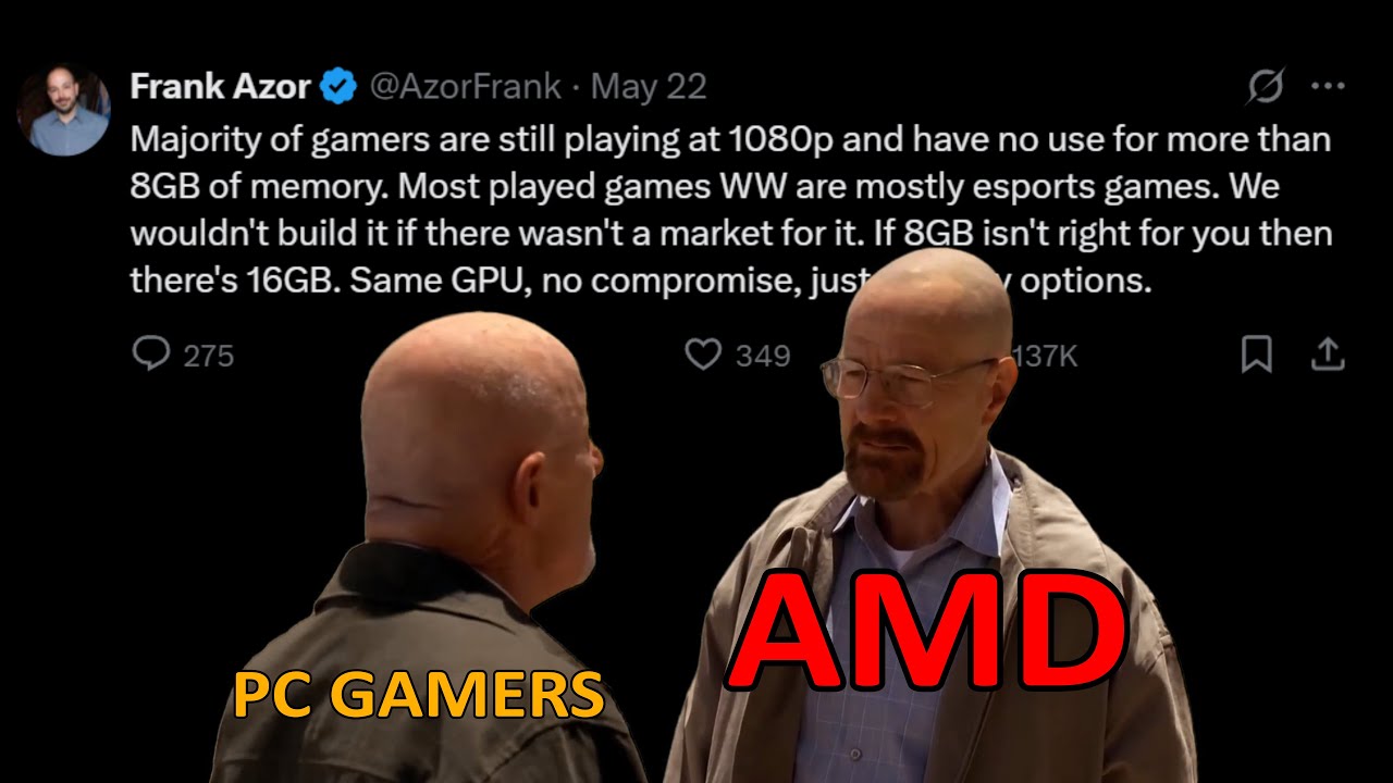 AMD оправдывает 8 ГБ RX 9060 XT