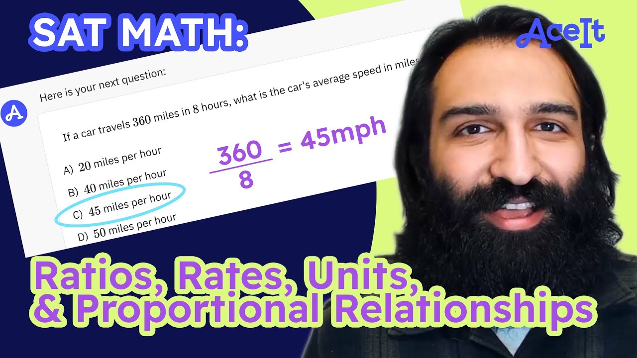 SAT MATH: Ratios, Rates, Units, & Proportional Relationships • AceIt