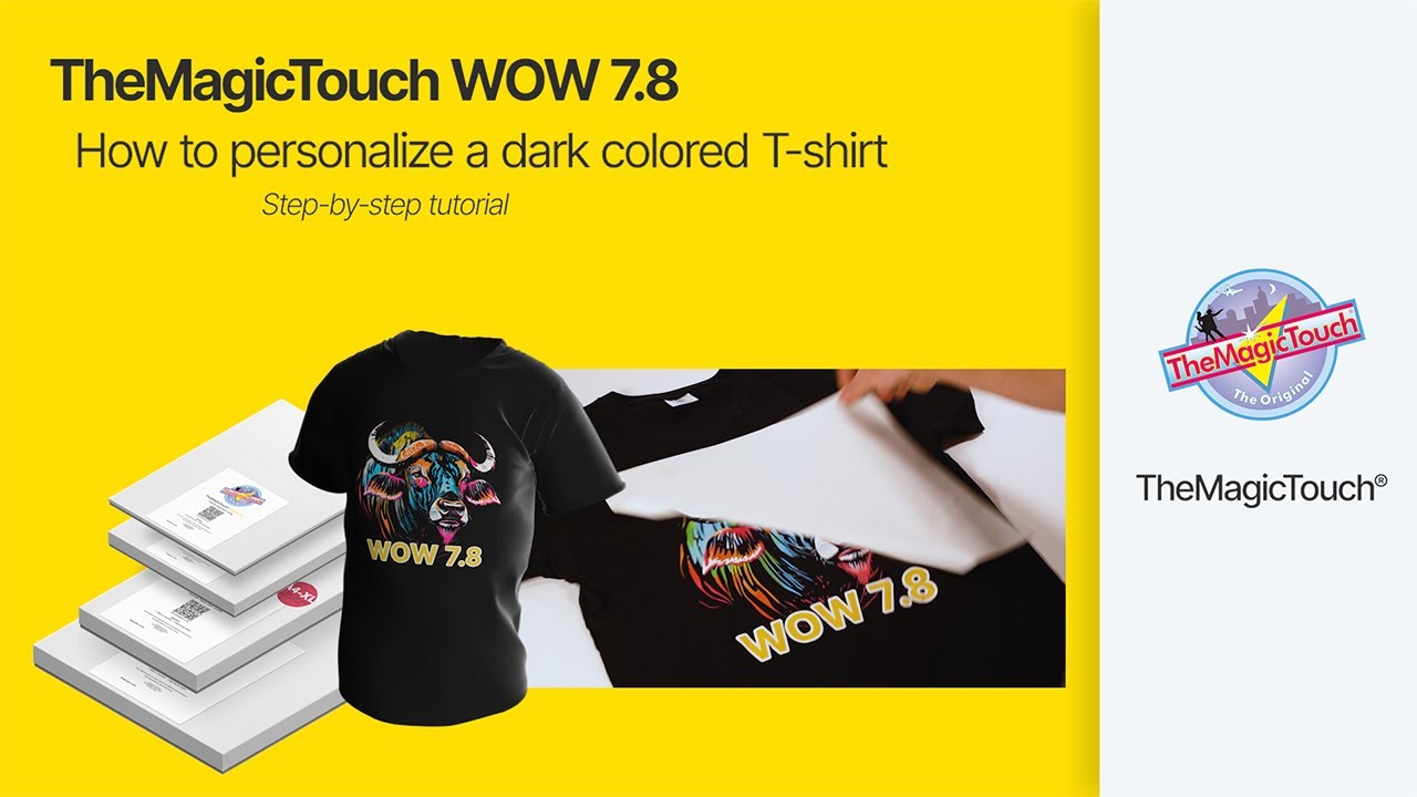 How to customize ANY DARK COLOR T-Shirt with TheMagicTouch WOW 7.8 | Step-by-Step Tutorial