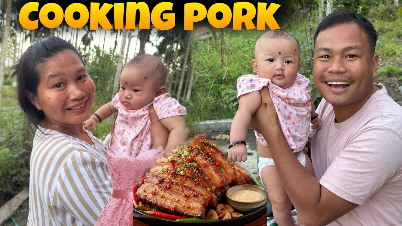 Marketing for baby from  weekly market | Cooking Amd Eating  Delicious Pork 