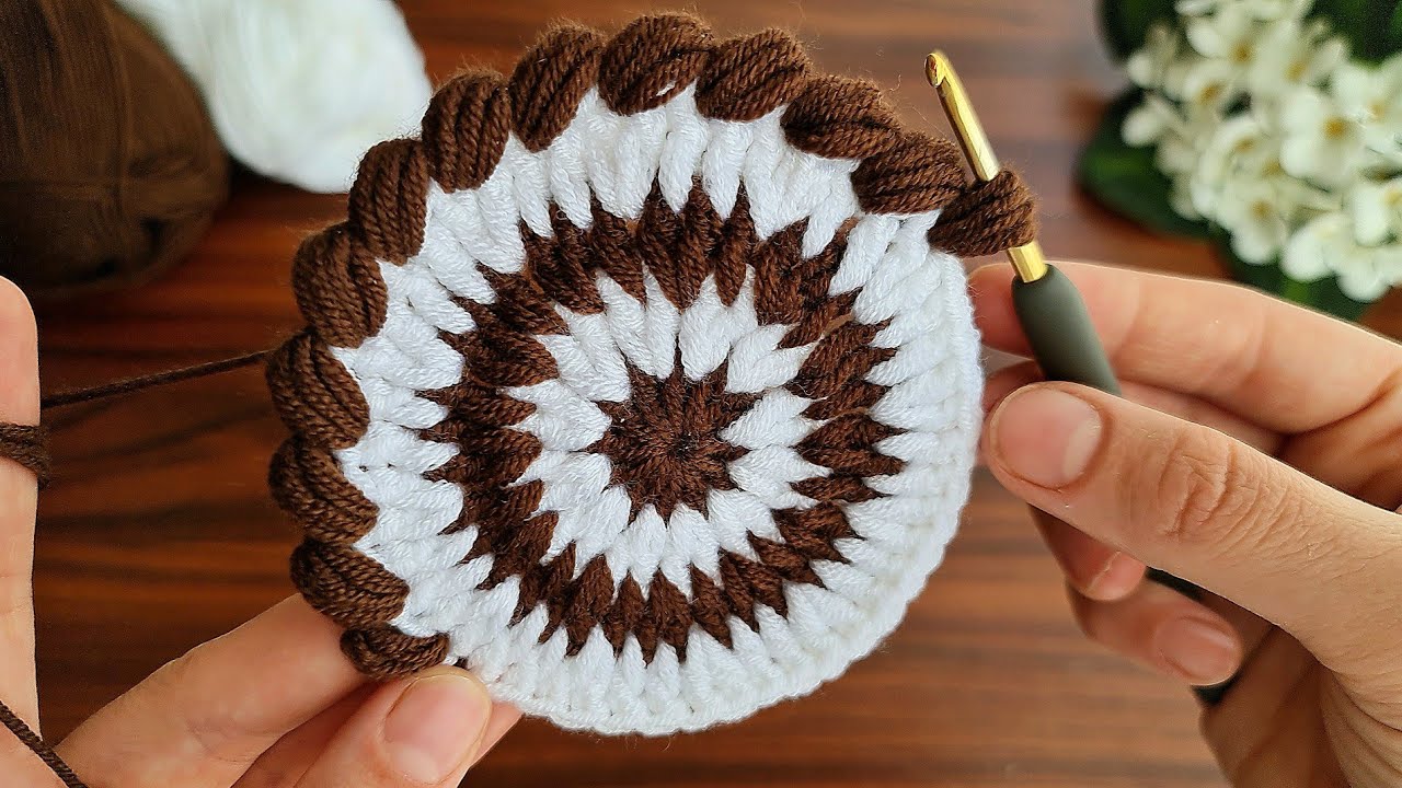 INCREDIBLE 😯 BEAUTIFUL Super easy How to crochet a coaster supla motif make order sell.
