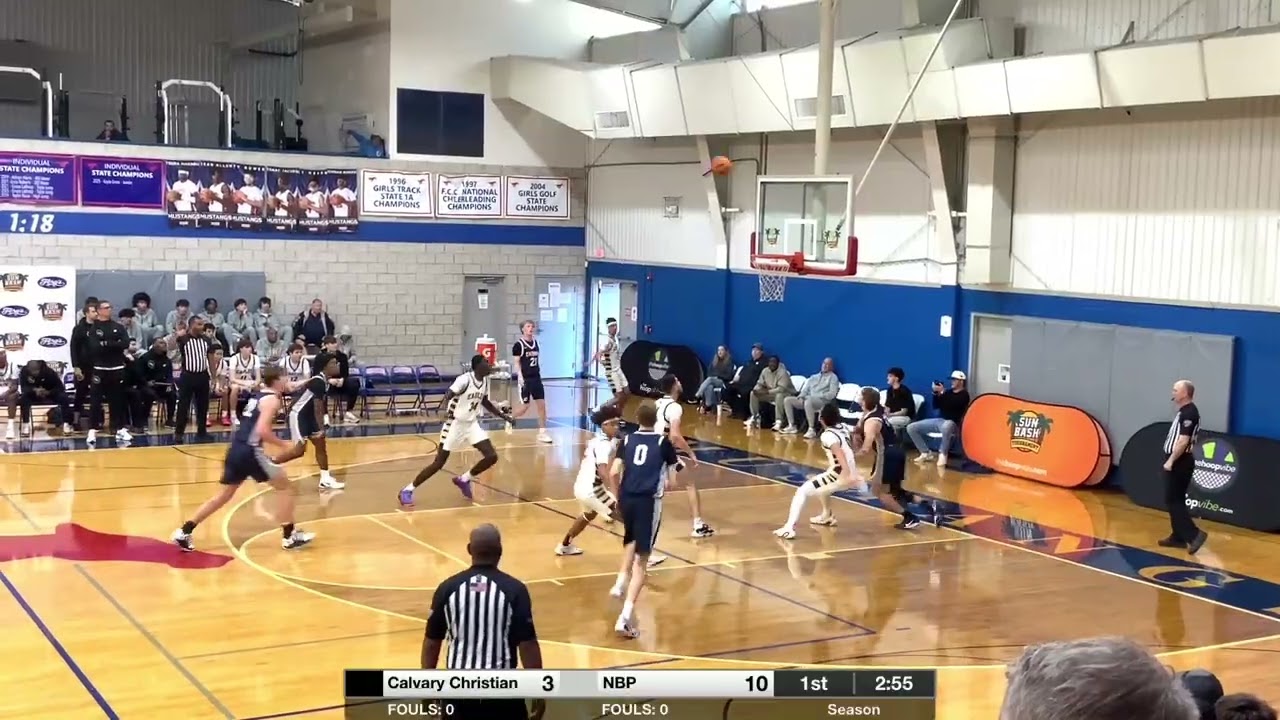 NBP vs Calvary Christian High Sun Bash Tampa Bay. #0 Felix Buroz (white) 12 pts. 1 reb. 5 asts. 