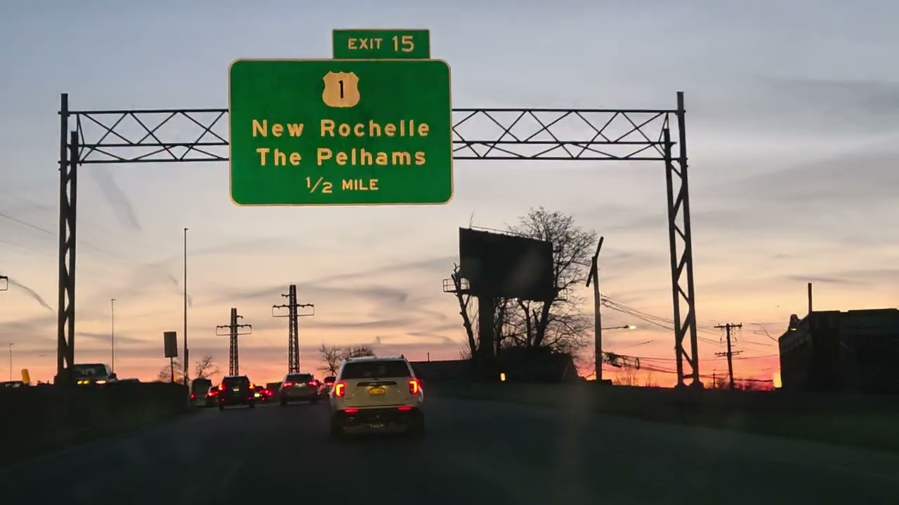 Driving from Mamaroneck to Webster Avenue in the Bronx New York State Drive part 12