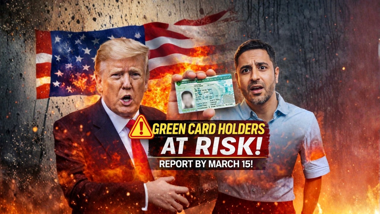 🚨URGENT! Green Card Holders Must Report by March 15 or Face Removal