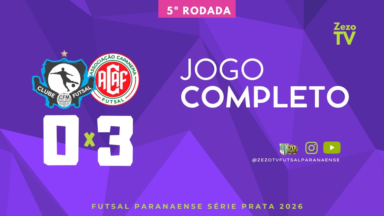 AO VIVO | CFM Medianeira x ACAF Capenema #futsalaovivo #futsalparanaense #aovivo