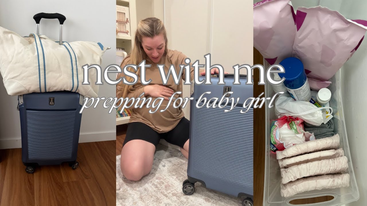NEST WITH ME | postpartum meal test, hospital bag, and postpartum cart before baby arrives