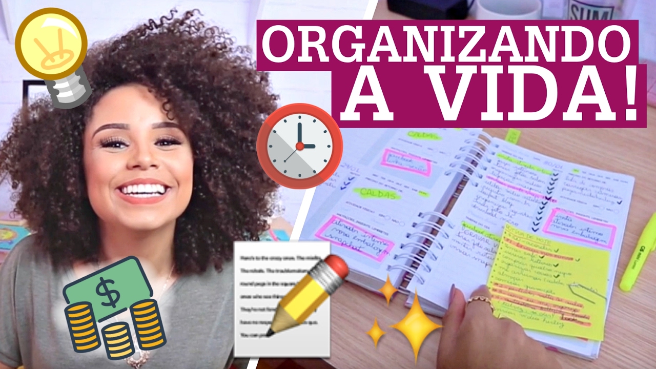 COMO ORGANIZO MINHA VIDA - agenda, rotina, planner, post-it, metas... | por Ana Lídia Lopes