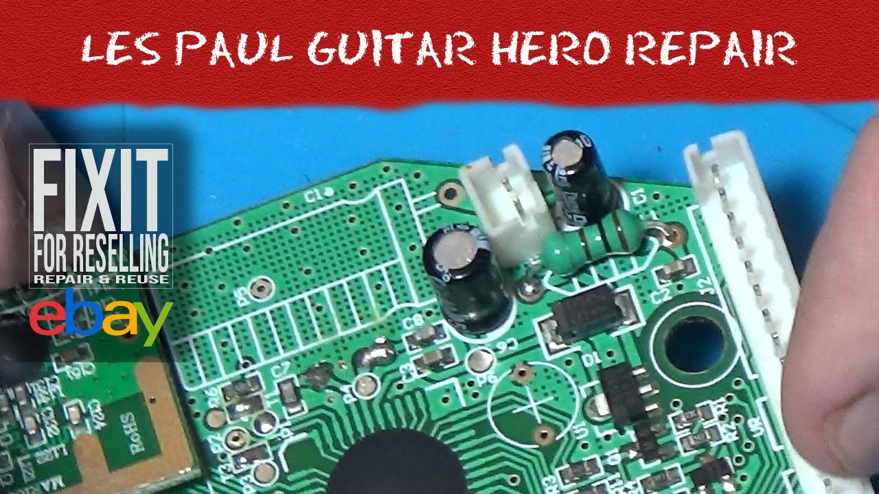 Гитара Les Paul для PS3 синхронизируется, но мигает индикаторами | Ремонт гитары Guitar Hero | Ре...