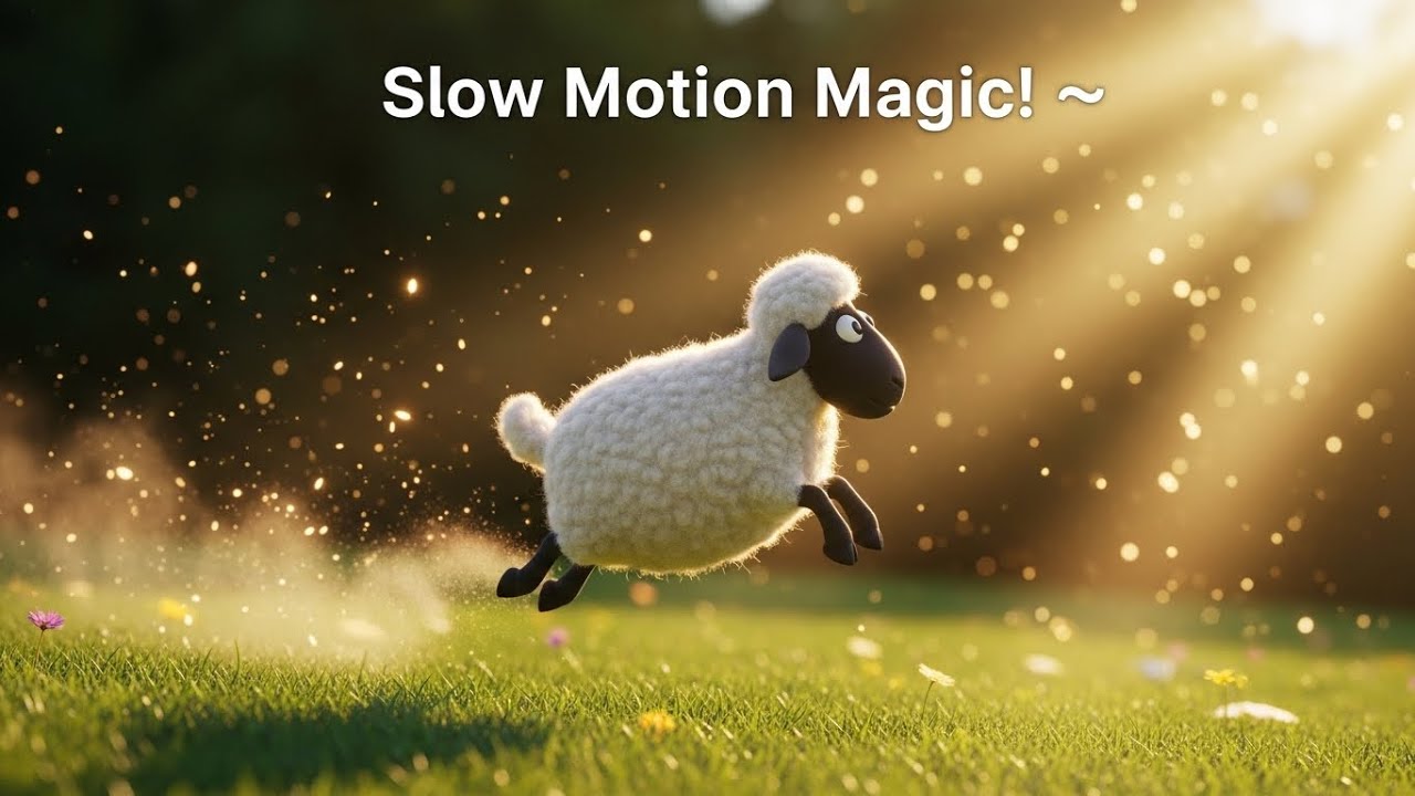 Baa Baa Black Sheep Slow Motion Magic 🎥 | Amazing Cute Cartoon Moments