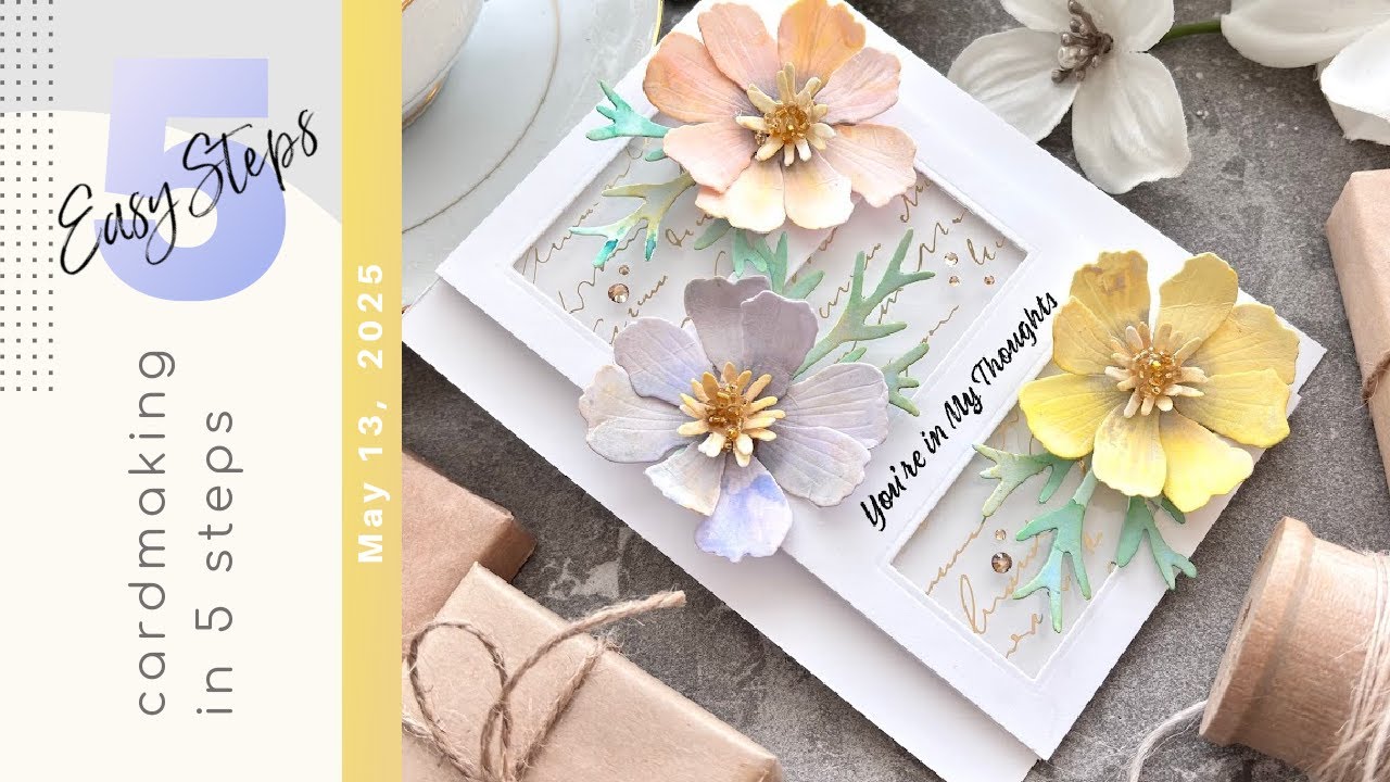 CARDMAKING IN 5 EASY STEPS | Die Cut Dipping and a Unique Card Base