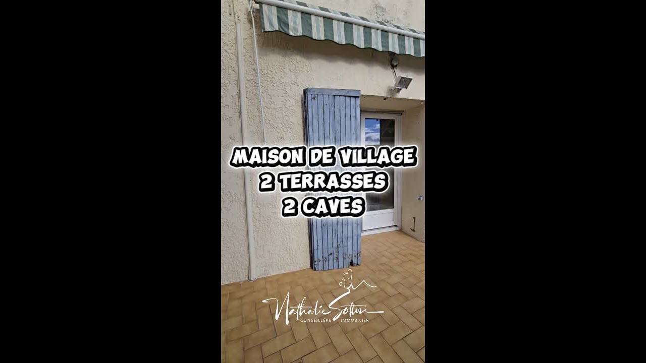 Maison de village à vendre St Paul les Fonts 30330 - 2 terrasses - caves