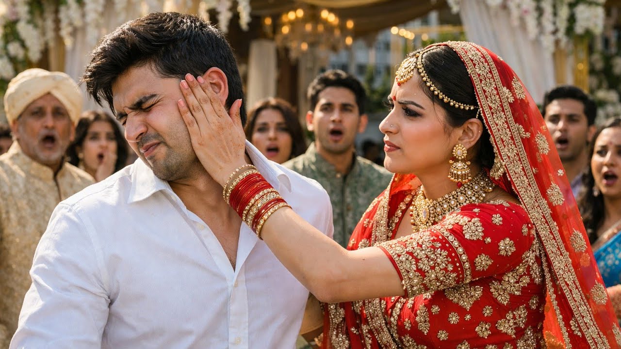 शादी में वेटर समझकर थप्पड़ मारा दिया… 10 मिनट बाद दुल्हन उसके पैरों में गिरकर माफी मांगने लगी… 😱