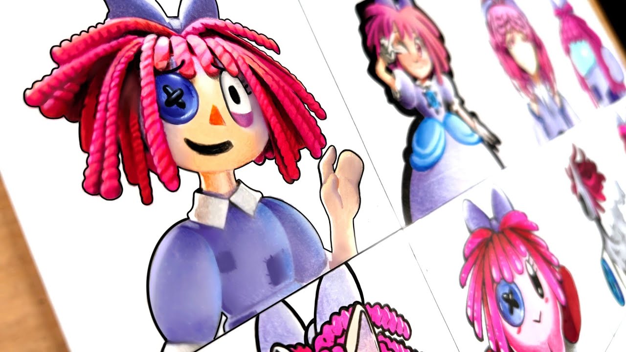 Drawing RAGATHA In Differents Styles ( The Amazing Digital Circus )