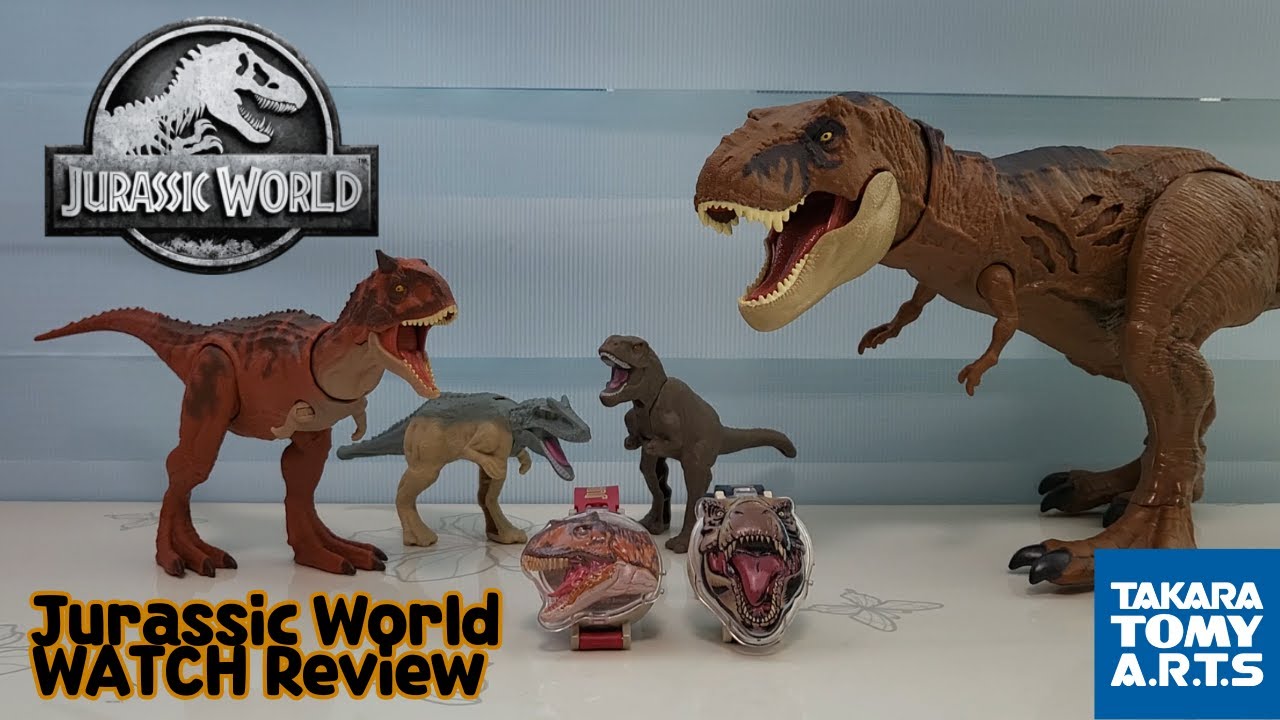 Takara Tomy | Обзор Jurassic World Watch [Карнотавр и Ти-рекс]