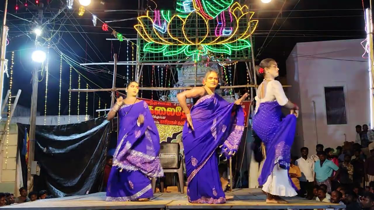 💃💗Kalaidevi Nadagam mandram  Opning dance vera level #dance #villagedrama #viralvideo 