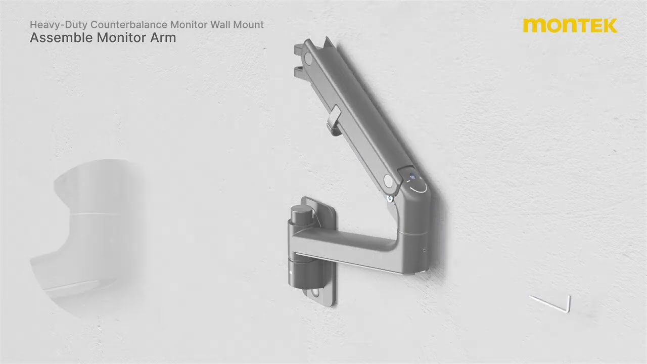 Single Monitor Arm Wall Mount for 17-49 Inch Installation Guide