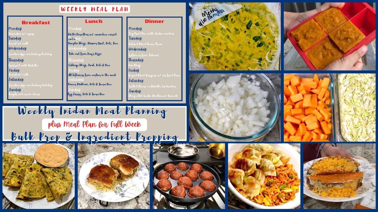 Weekly Indian Meal Planning and Bulk Curry Masala and Ingredient Prep plus Full Week's Menu