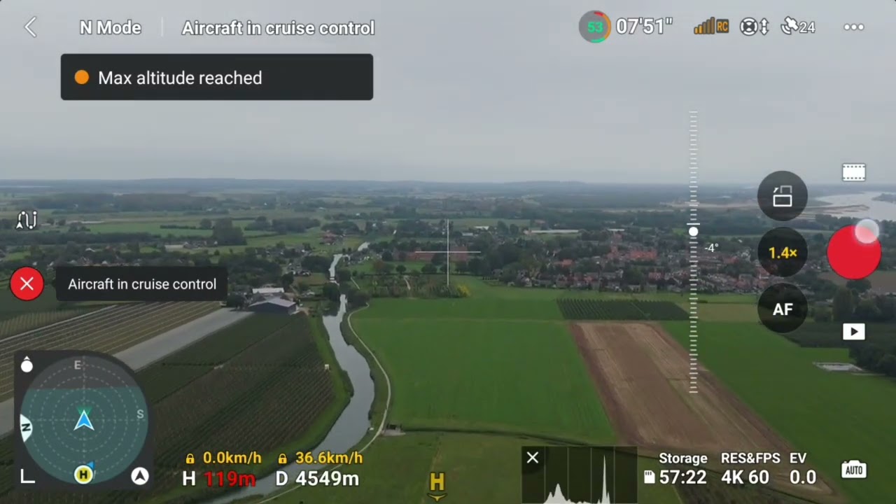 DJI Mini 4 Pro EU / CE practical range test low winds + precision landing test