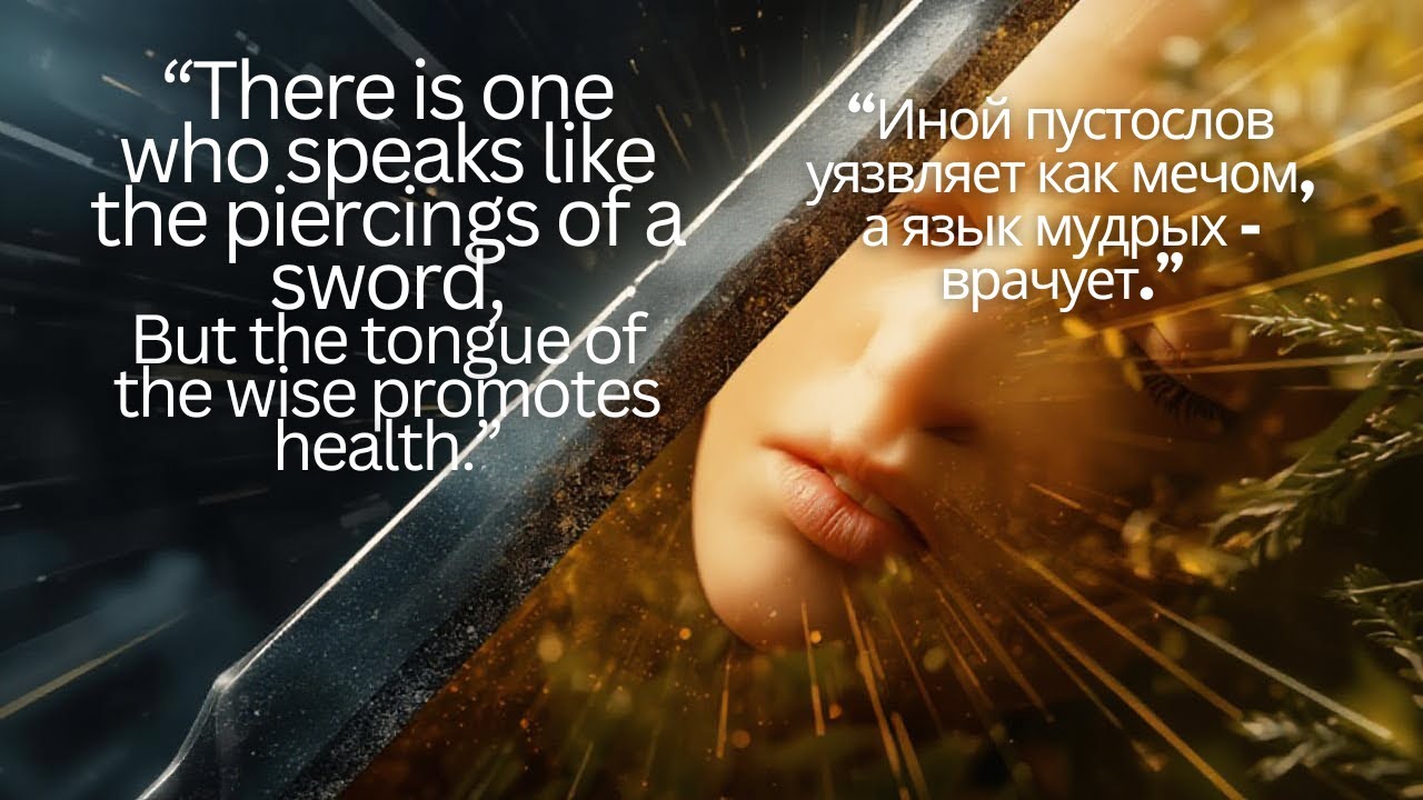 Словами можно лечить или ранить! Words can heal or hurt!