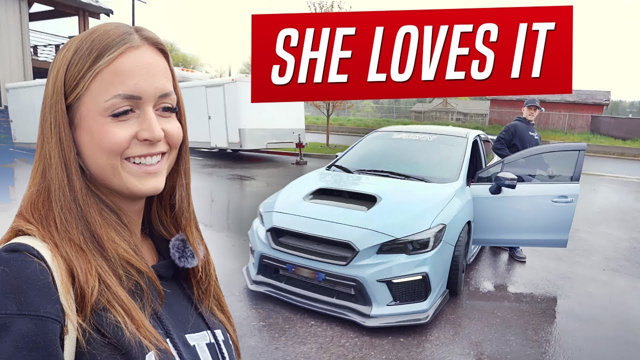HER REACTION TO THE 800HP SUBARU STI!