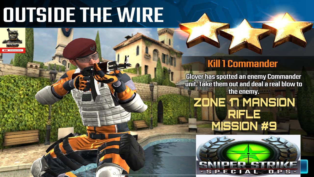 Campaign Zone 17 Mansion Outside The Wire Rifle mission #9 sniper strike : special ops