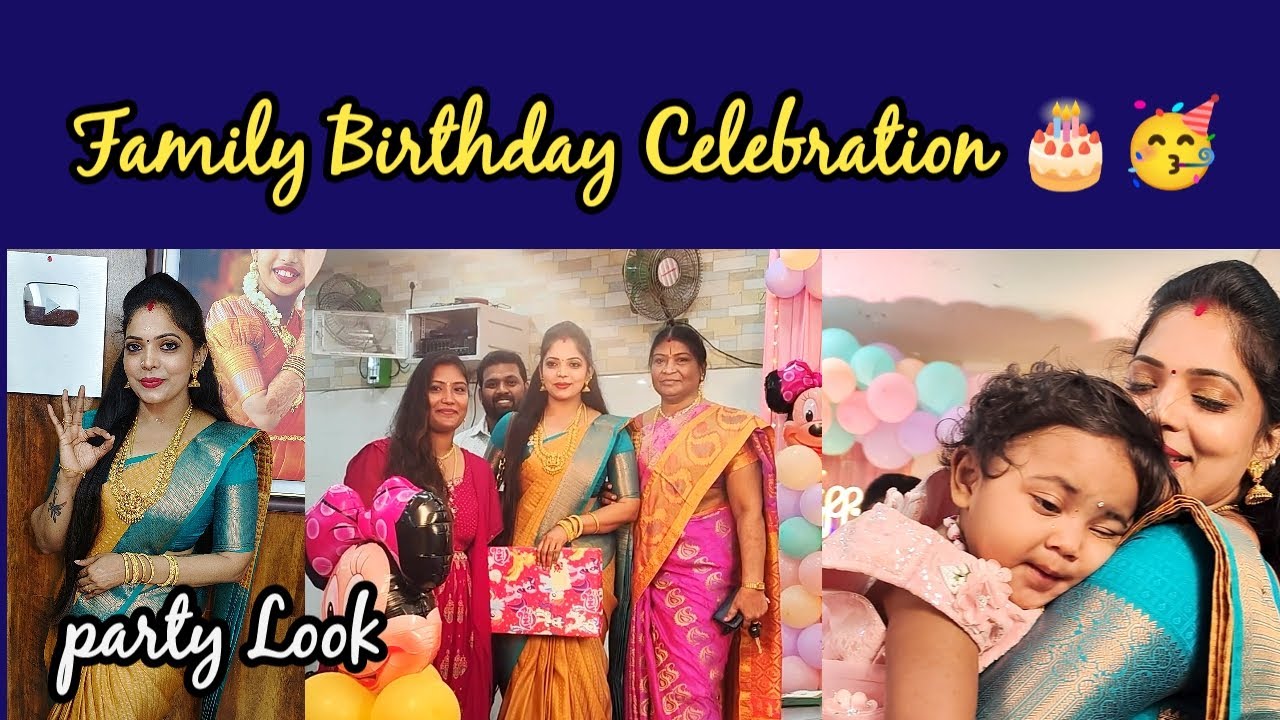 Family birthday celebration🎂| party makeup look🥰| kannan❤️bhagavathy | Akshaya 🥰
