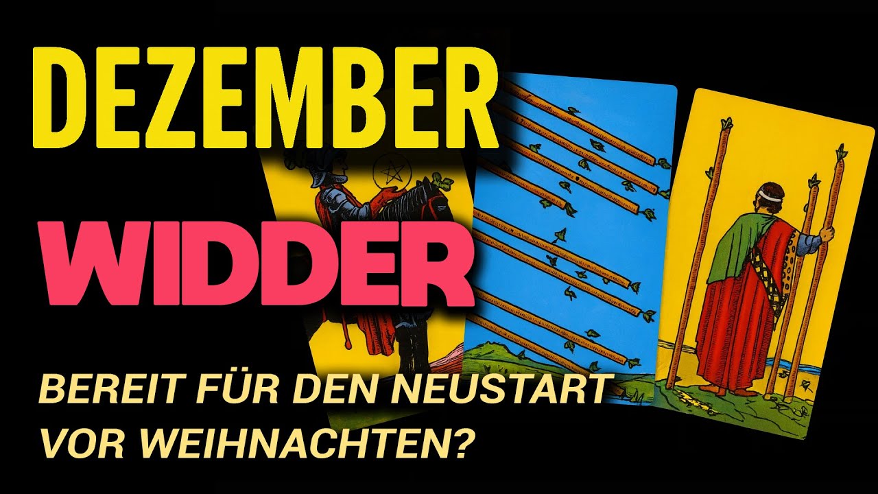 Widder ☀️ Bereit Für Den Neustart Vor Weihnachten? ☀️