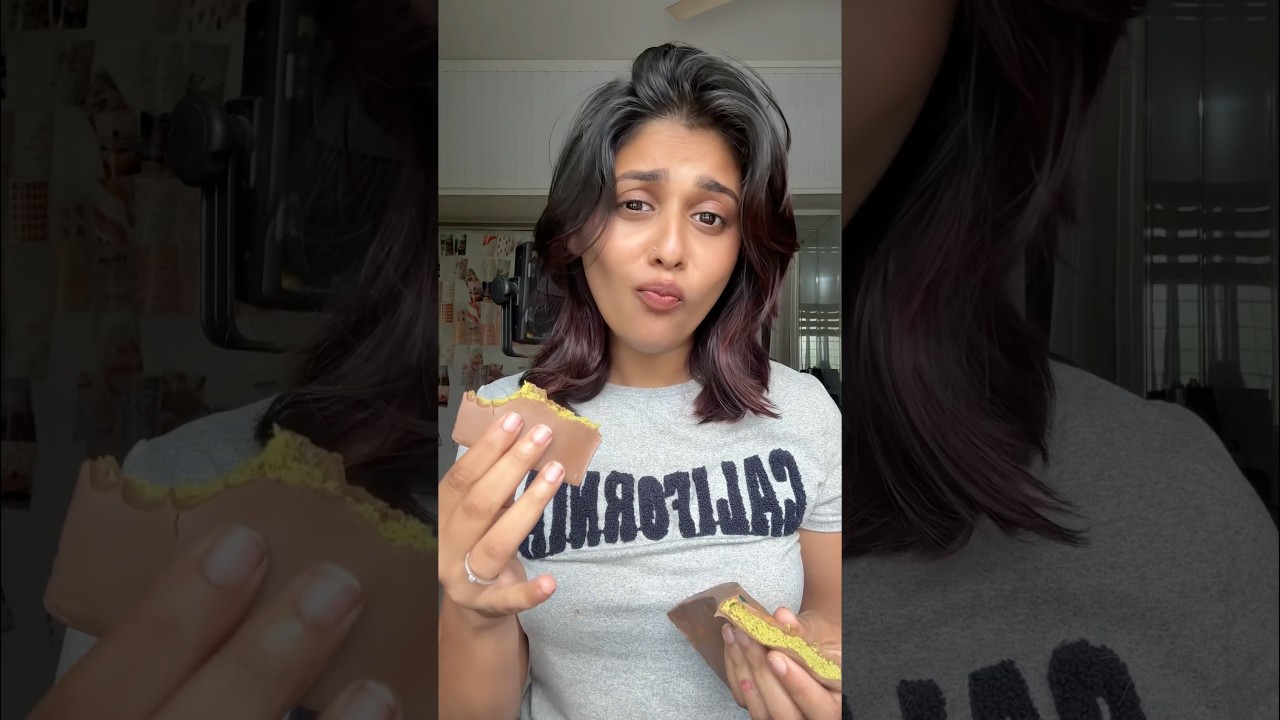 🍫TRIED VIRAL DUBAI KUNAFA CHOCOLATE 🍫🤤 #foodtryon #kunafachocolate