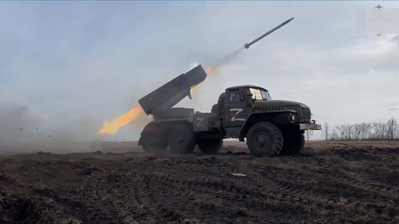 Massive Fire!! Grad MLRS In Action Russian Military Power
